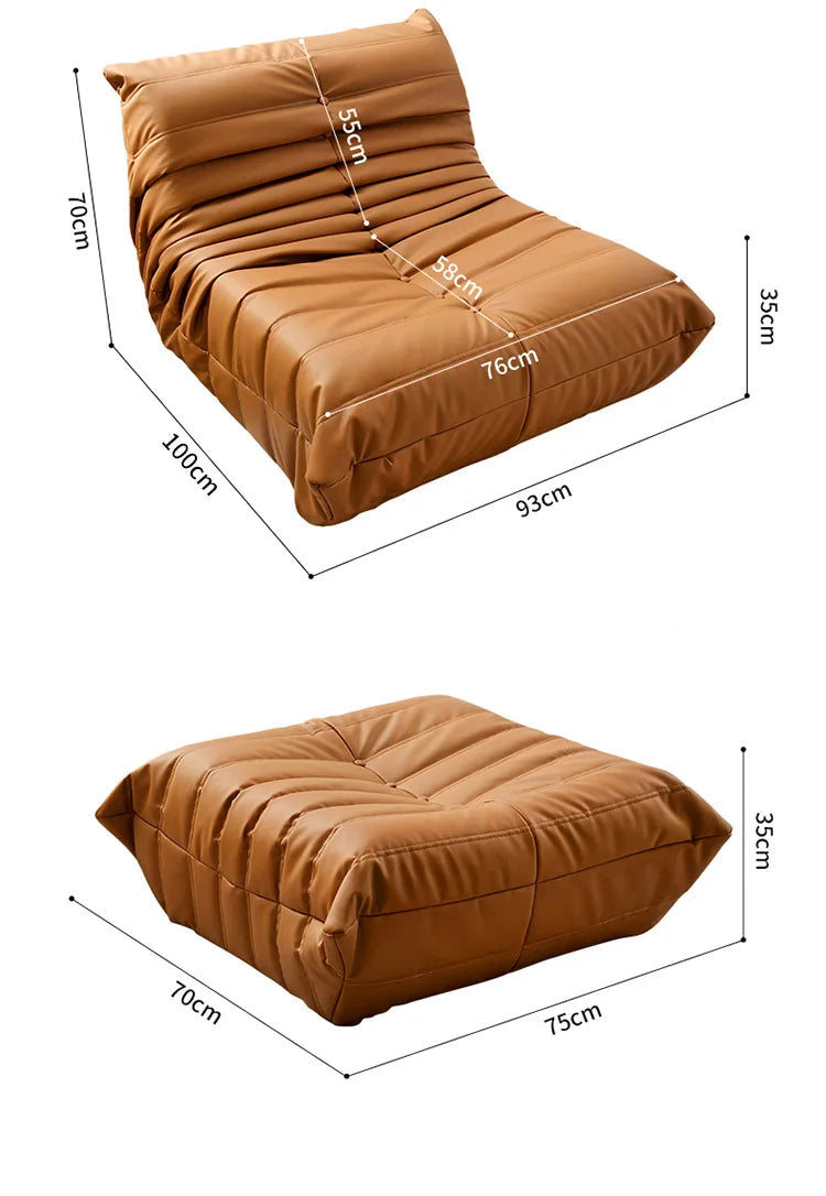 MOMO Caterpillar Single Sofa | Floor-Level Lounge Chair | Tatami Recliner - alternate view 6