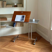 MOMO Lifting Side Table | Height-Adjustable & Tilt-Top | Rolling Laptop & Reading Stand - alternate view 3