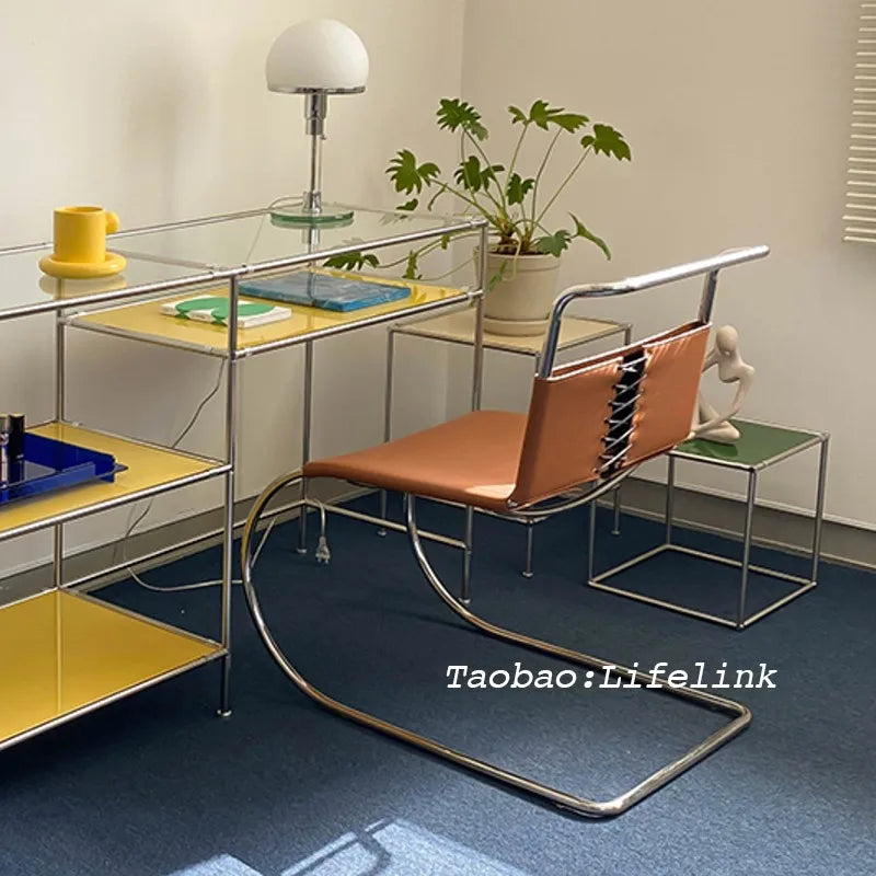 MOMO Bauhaus MR Chair | Cantilever Stainless Steel Dining Chair | Mies van der Rohe-Inspired - alternate view 5