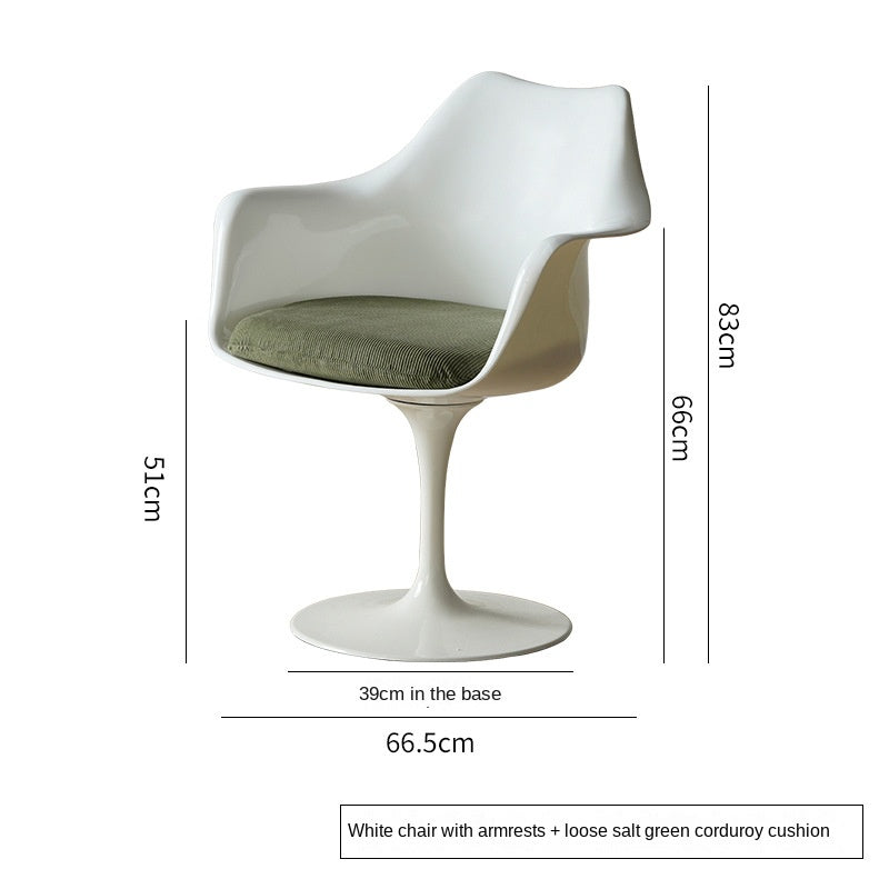 MOMO Tulip Dining Chair | Swivel Pedestal | With or Without Armrest | 3 Colors - alternate view 12
