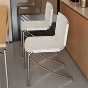 MOMO Bauhaus Dining Chair | Leather Saddle Seat with Chrome Steel Frame - alternate view 6