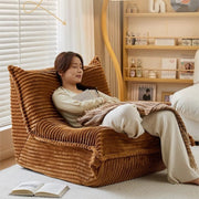 MOMO Caterpillar Sofa | Corduroy Floor Lounge Chair with Ottoman | Lazy Sofa Bed - alternate view 5