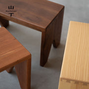 MOMO Solid Wood Swallowtail Stool | Dovetail Joint Low Bench | Handcrafted Shoe-Changing Stool - alternate view 4