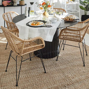 MOMO Rattan Outdoor Chair | PE Rattan & Iron Frame | Patio Balcony Leisure Armchair - alternate view 5
