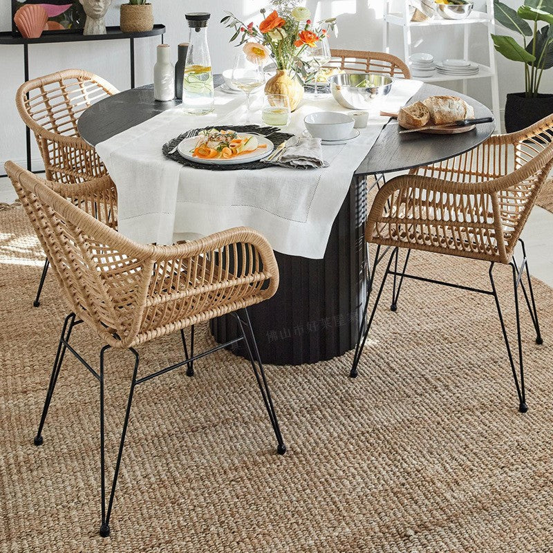 MOMO Rattan Outdoor Chair | PE Rattan & Iron Frame | Patio Balcony Leisure Armchair - alternate view 5