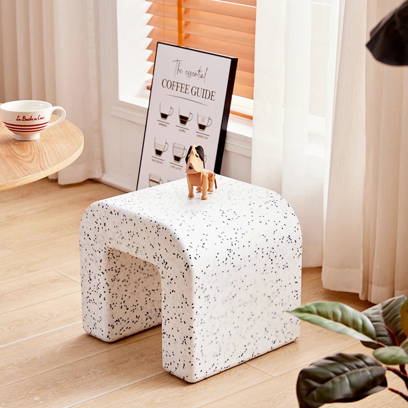 MOMO Arch Plastic Stool | U-Form Sculptural Low Stool | Indoor & Outdoor Accent Seat - alternate view 16