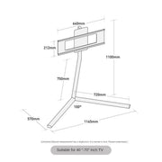 MOMO Floor Television Stands | 40–70 Inch V-Base Freestanding TV Stand | Living Room & Bedroom - alternate view 4