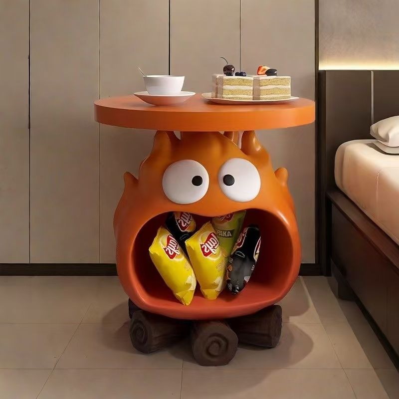 MOMO Flame Monster Side Table | Cartoon Sculpture Storage End Table for Living Room & Bedroom - alternate view 2
