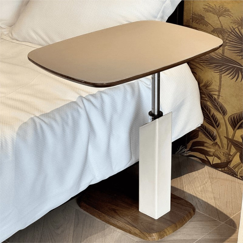 MOMO Lift Side Table | Height-Adjustable Solid Wood & Steel Side Table