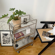 MOMO Metal Shelf | Multi-Tier Rolling Storage Rack | Mobile Floor Shelving Unit - alternate view 3