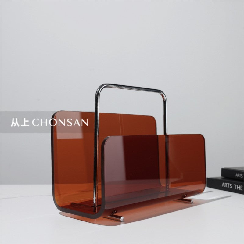 MOMO Acrylic Bookshelf | Metal Frame & Transparent Shelves | Desk Organizer - alternate view 4