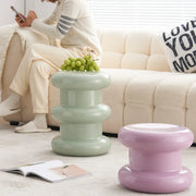 MOMO Stacked Ring Stool | Sculptural Plastic Side Stool | S/M/L Low to Bar Height