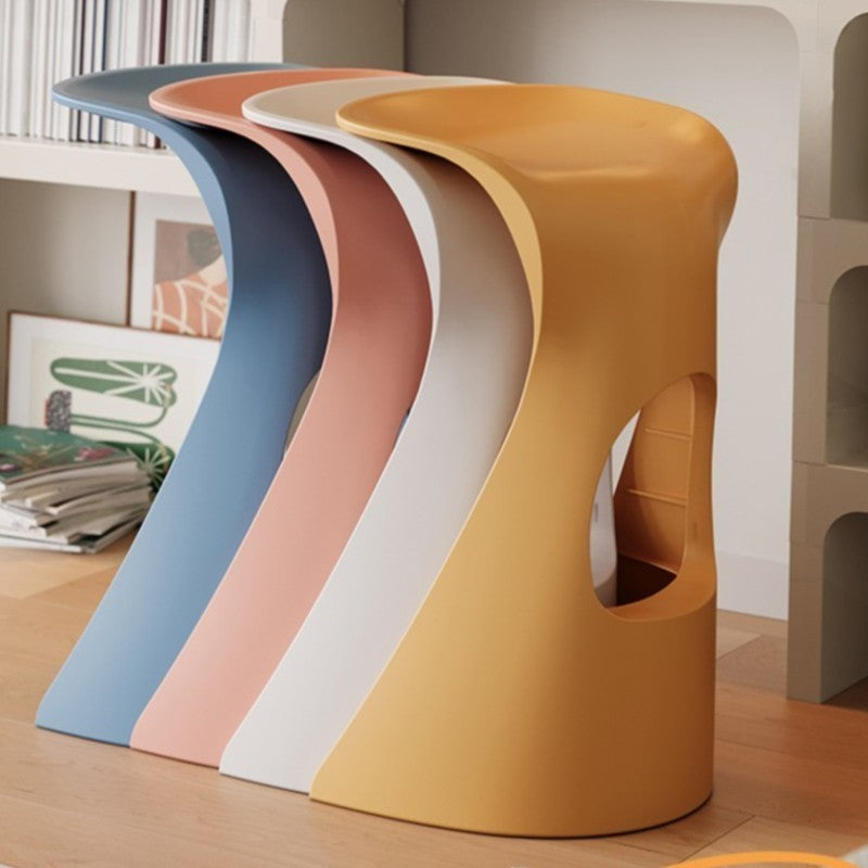 MOMO Plastic Bar Stool | 75cm Hourglass Sculptural Counter Stool | Indoor & Outdoor - alternate view 3