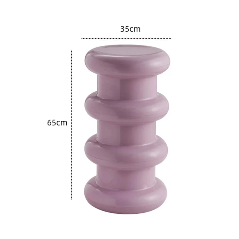 MOMO Stacked Ring Stool | Sculptural Plastic Side Stool | S/M/L Low to Bar Height - alternate view 24