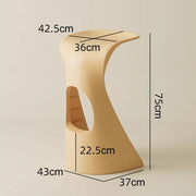 MOMO Plastic Bar Stool | 75cm Hourglass Sculptural Counter Stool | Indoor & Outdoor - alternate view 10