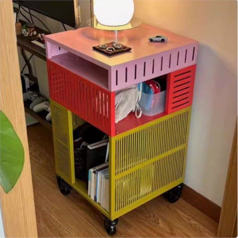 MOMO Dopamine Side Cabinet | Carbon Steel | Drawer & Roller Base