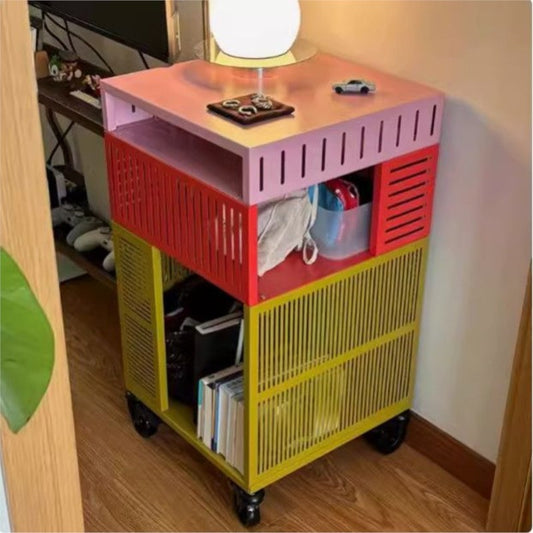 MOMO Dopamine Side Cabinet | Carbon Steel | Drawer & Roller Base