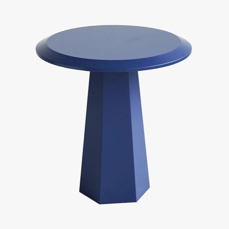 MOMO Bauhaus Mushroom Side Table | Round Top with Hexagonal Pedestal Base — 6 Bold Colors - alternate view 2