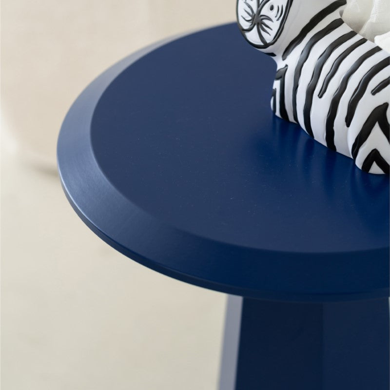 MOMO Bauhaus Mushroom Side Table | Round Top with Hexagonal Pedestal Base — 6 Bold Colors - alternate view 4