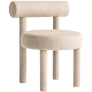 MOMO Nordic Designer Dining Chair | Round Upholstered Seat | Metal Frame - alternate view 11