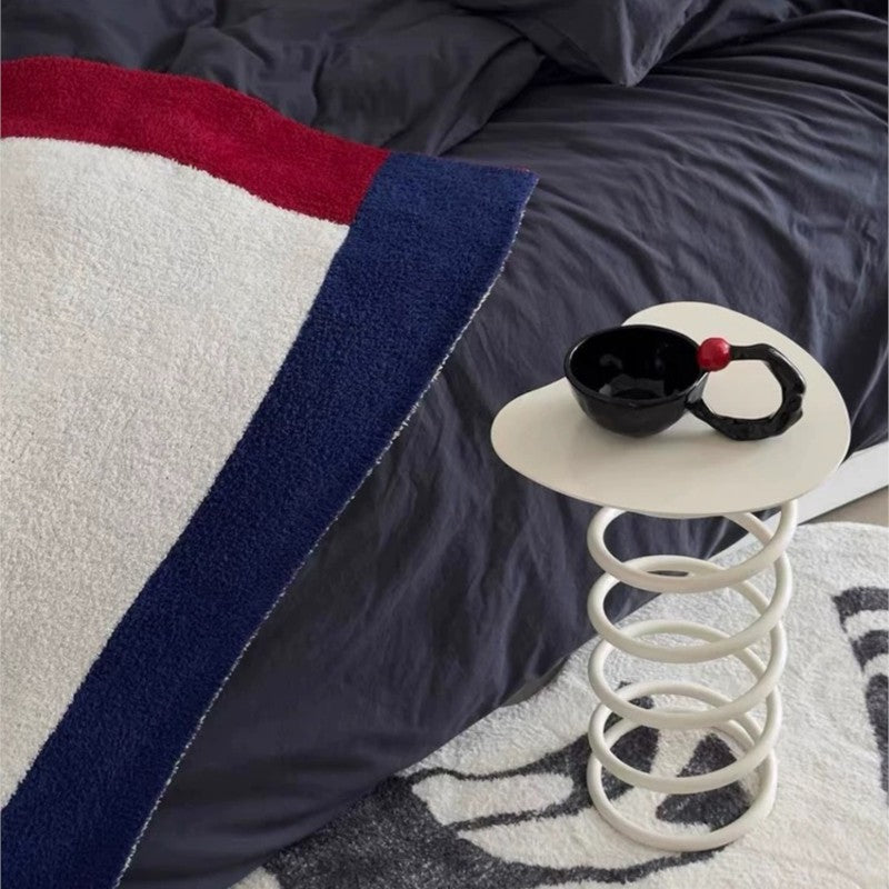 MOMO Spring Side Table | Sculptural Coil Steel Base with Organic Tabletop - alternate view 10