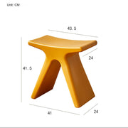 MOMO Low Stool | X-Form Sculptural Accent Stool | Multi-Color Molded Seat - alternate view 7