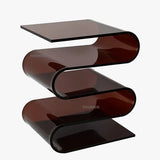 MOMO S-Wave Acrylic Side Table | 3-Tier Open Shelves | 4 Colors - alternate view 2