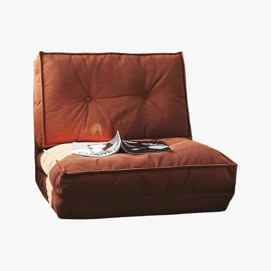 MOMO Folding Dual-Use Lazy Sofa | Floor Sofa Bed | Foldable Corduroy Lounge Chair - alternate view 2