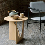 MOMO Solid Wood Half-Round Side Table | Nordic Geometric Coffee Table - alternate view 5