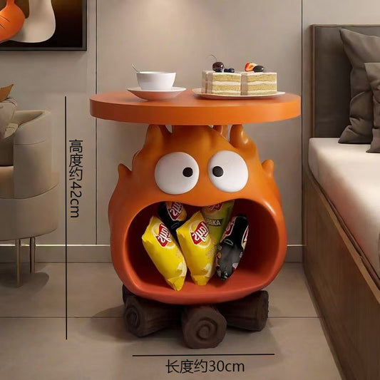 MOMO Flame Monster Side Table | Cartoon Sculpture Storage End Table for Living Room & Bedroom - alternate view 4