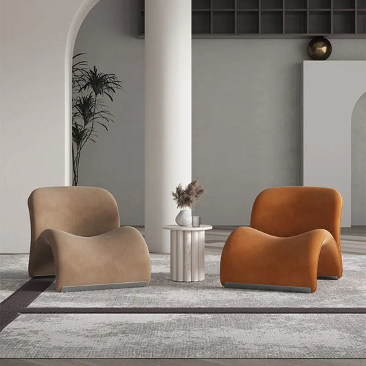 MOMO M-Shape Lounge Chair | Sculptural Foam Single Chair for Living Room & Balcony