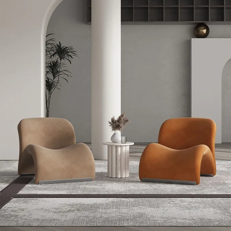 MOMO M-Shape Lounge Chair | Sculptural Foam Single Chair for Living Room & Balcony