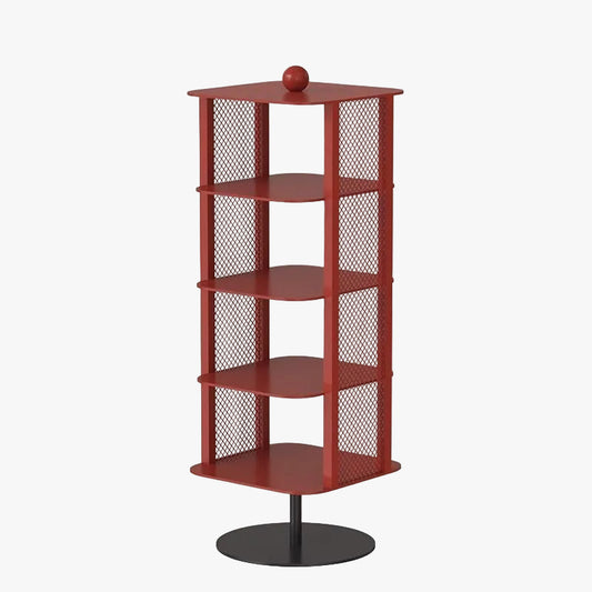 MOMO Italian Rotating Shoe Rack | 4-Tier Iron Mesh Tower with Round Base & Ball Finial - alternate view 2
