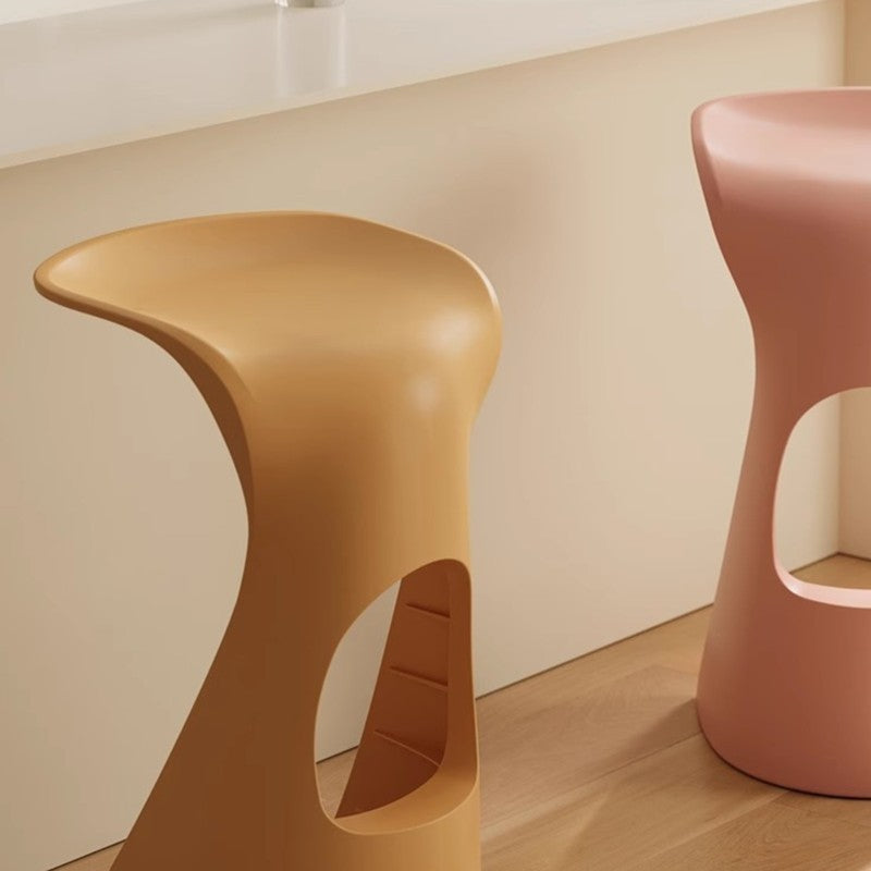 MOMO Plastic Bar Stool | 75cm Hourglass Sculptural Counter Stool | Indoor & Outdoor - alternate view 5