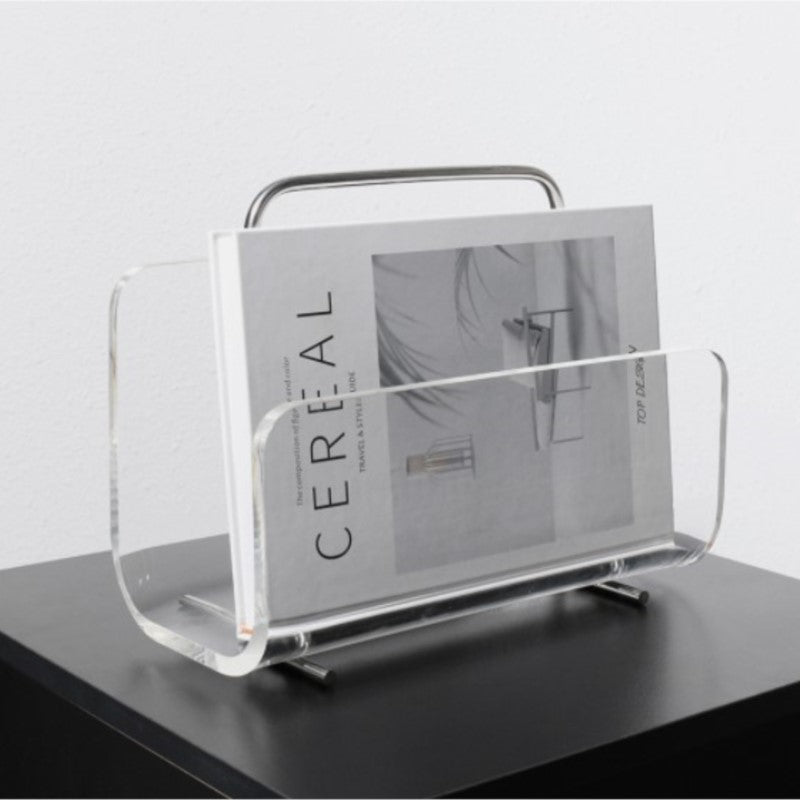 MOMO Acrylic Bookshelf | Metal Frame & Transparent Shelves | Desk Organizer - alternate view 5