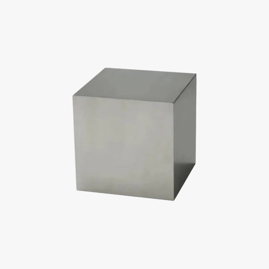 MOMO Stainless Steel Side Table | Cube Form | Italian Minimalist Accent Table - alternate view 2