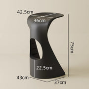MOMO Plastic Bar Stool | 75cm Hourglass Sculptural Counter Stool | Indoor & Outdoor - alternate view 9