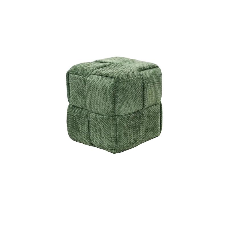 MOMO Chenille Stool | Soft Upholstered Ottoman for Living Room & Entryway - alternate view 6