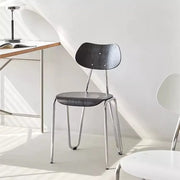 MOMO Retro Dining Chair | Chrome Tube & Molded Wood Seat | Café & Restaurant Accent Chair - alternate view 5