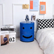 MOMO Smiley Face Storage Cabinet | Round Plastic Bedside Table for Kids | Children's Bedroom Organizer - alternate view 6
