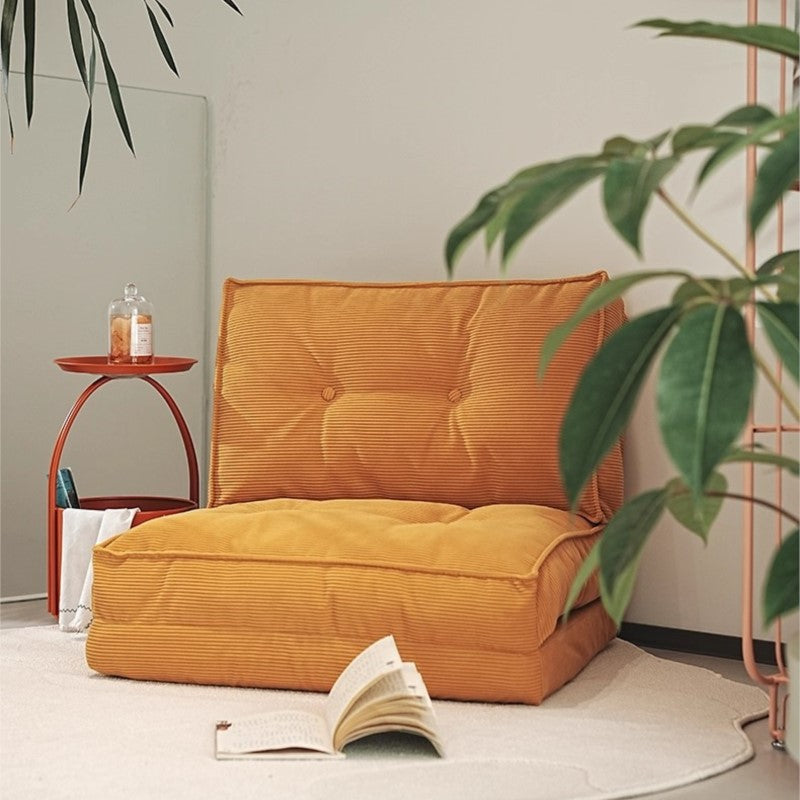 MOMO Folding Dual-Use Lazy Sofa | Floor Sofa Bed | Foldable Corduroy Lounge Chair - alternate view 4