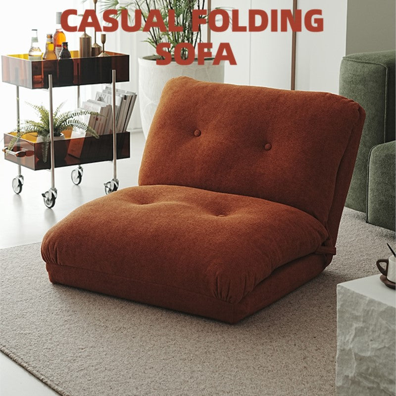 MOMO Folding Lazy Sofa Chair | 42-Level Adjustable Recliner | Plush Floor Lounger