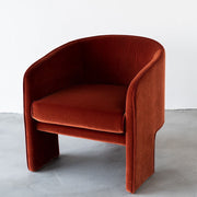 MOMO Scandinavian Sofa Chair | Barrel Tub Chair | Velvet Upholstered Lounge Armchair - alternate view 9