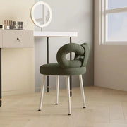 MOMO Bowknot Makeup Chair | Upholstered Vanity Chair with Sculptural Backrest - alternate view 4