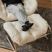 MOMO Single Sofa | Deep-Tufted Lounge Chair with Ottoman | Low-Profile Armchair Set - alternate view 5