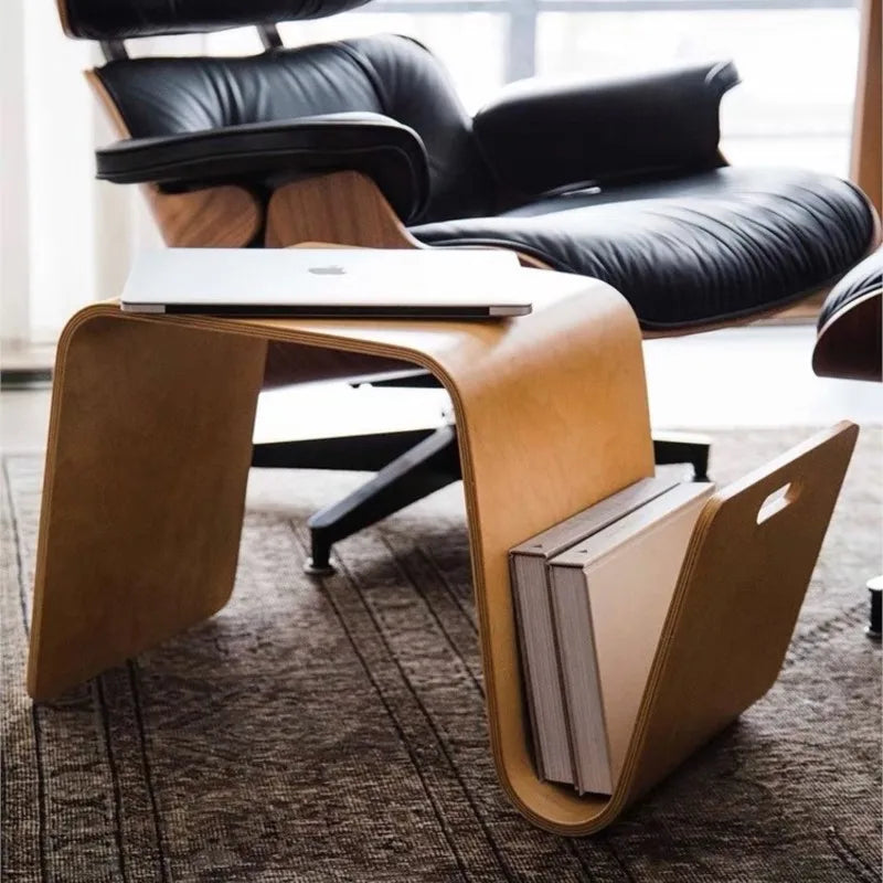 MOMO N-Type Solid Wood Side Table | Geometric Frame Coffee Table
