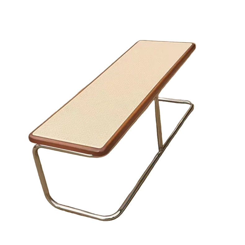 MOMO Rattan Long Bench | Solid Wood & Woven Rattan Seat with Cantilever Steel Frame - alternate view 8