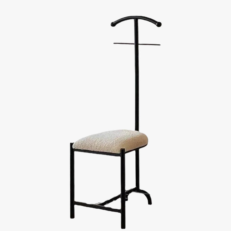 MOMO Valet Stand with Upholstered Bench & Shoe Rack | 3-in-1 Iron Coat Rack Stool - alternate view 2