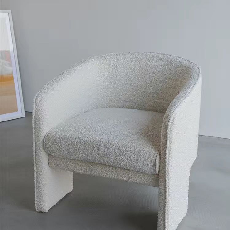 MOMO Scandinavian Sofa Chair | Barrel Tub Chair | Velvet Upholstered Lounge Armchair