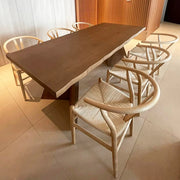 MOMO Solid Wood Rattan Y Chair | Wishbone Dining Chair | Handwoven Seat - alternate view 6